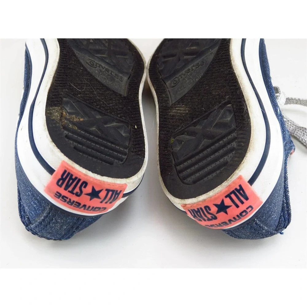 Converse Sz 13 Shoes Girls Youth Sneaker Blue Fabric‎